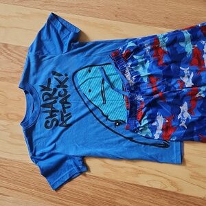 Joe boxer pajama set Shark Attack! Boys Large Blue